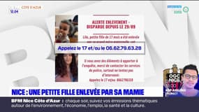 Nice: appel à témoins après l'enlèvement d'une petite fille de 17 mois