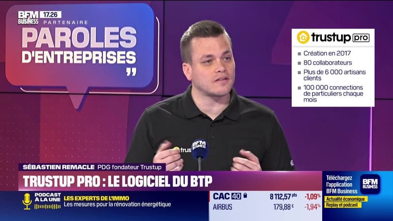 Sébastien Remacle (Trustup) : TrustUp Pro, le logiciel du BTP - 09/05