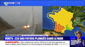 Vents: 220 000 foyers plongés dans le noir - 13/12