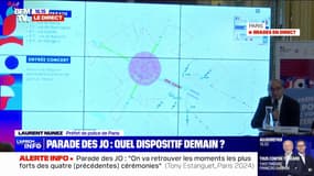 Parade olympique: le préfet de police de Paris, Laurent Nuñez, présente le "périmètre de protection antiterroriste" qui sera mis en place
