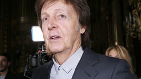 Paul McCartney à la Fashion week de Paris, le 7 mars 2016.  