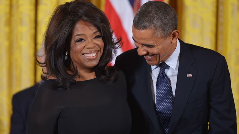 Oprah Winfrey avec Barack Obama à la Maison Blanche en 2013
