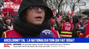 "C'est toute notre vie qui est en jeu": des salariés, soutenant la nationalisation d'ArcelorMittal, manifestent devant l'Assemblée