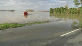 La Garonne en crue. 