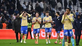 Les joueurs marseillais après le match nul contre Toulouse, le 29 novembre 2025.