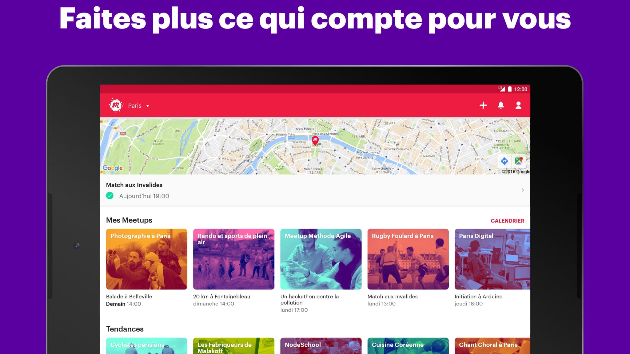 L'application Meetup