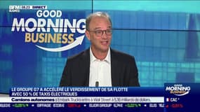 Nicolas Rousselet (PDG des Taxis G7): "Aujourd'hui, 47% de la flotte G7 est passé à l'hybride [...] Pour l'étape suivante (l'électrification), nous avons besoin d'être aidé" par les pouvoirs publics