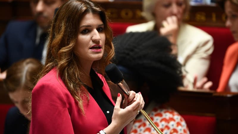 Marlène Schiappa lors d'une séance de questions au gouvernement à l'Assemblée nationale, le 9 juillet 2019