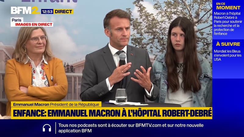 "Nos choix collectifs ne vont pas toujours vers les enfants": Emmanuel Macron à l'hôpital Robert-Debré pour soutenir la protection de l'enfance