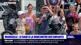 Marseille: des enfants malades rencontrent les policiers d'élite du Raid