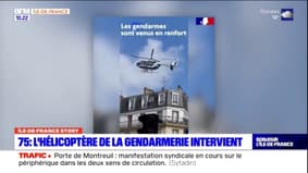 Paris: l'hélicoptère de la gendarmerie intervient pour évacuer une victime dans le 13e arrondissement