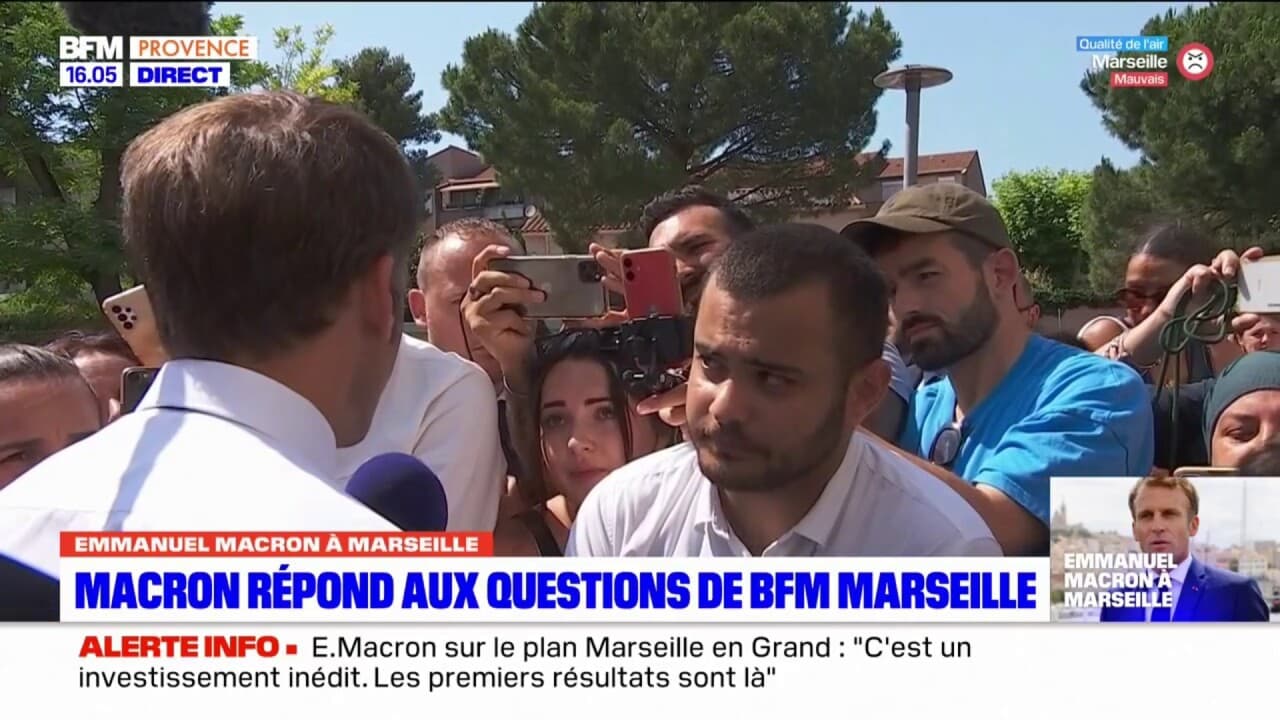 Marseille: Emmanuel Macron évoque la question du trafic de drogue aux ...
