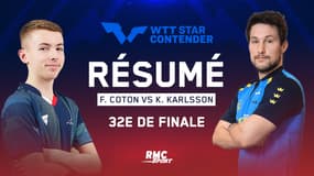 Résumé : Le prodige français Flavien Coton face au Suédois Kristian Karlsson (WTT Star Contender Doha)