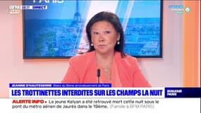 Trottinettes électriques interdites la nuit sur les Champs-Elysées: "une très bonne nouvelle" pour Jeanne d'Hauteserre, maire du 8e
