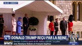 Donald Trump est reçu par la reine Elizabeth II
