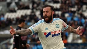 La joie de l'Ecossais Steven Fletcher avec l'OM face Toulouse le 6 mars 2016 