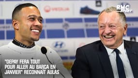 "Il va tout faire pour aller au Barça en janvier" : Aulas réaliste sur un Depay "déçu" qu'il espère toujours prolonger à l'OL