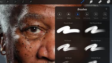 Ceci n'est pas une photo de Morgan Freeman mais une oeuvre réalisée sur iPad.