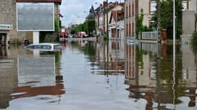 Vue des inondations à Montargis, dans le Loiret, où 7.000 foyers se trouvent privés de courant. (Photo d'illustration) 
