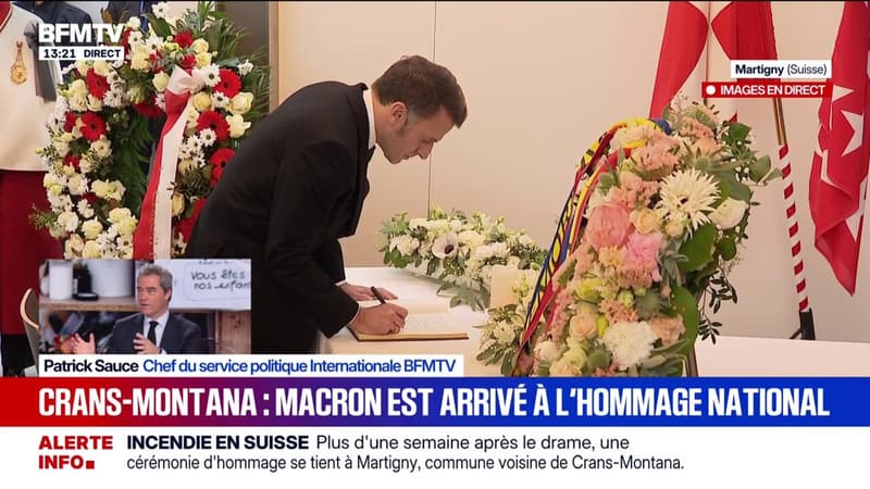Incendie de Crans-Montana: Emmanuel Macron est arrivé à Martigny, en Suisse, où se tiendra l'hommage national aux victimes