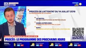 Procès de l'attentat de Nice: le programme des prochains jours