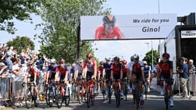 L'équipe Bahrain Victorious après la mort de Gino Mäder sur le Tour de Suisse, le 16 juin 2023