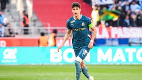 Le défenseur de l'OM Leonardo Balerdi face à Reims le 29 mars 2025