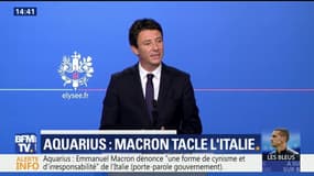 Aquarius: le porte-parole du gouvernement dénonce le "cynisme" de la part de l'Italie 