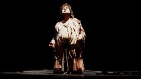 Le ténor Michel Sénéchal, en 1985 dans l'opéra Montségur à Toulouse. 