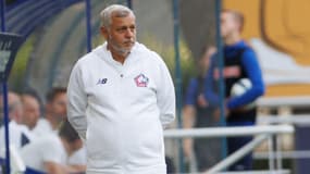 Bruno Genesio lors du match amical La Gantoise-Lille (0-1), le 17 juillet 2024