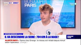 Descendre la Seine à la nage: Arthur Germain explique préparer le projet depuis "plus d'un an et demi"