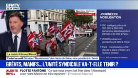 Grève du 2 octobre: "Même s'il y a peut-être un peu moins de monde dans la rue, ça ne remet pas en cause les attentes fortes des Français et du monde syndical", estime Xavier Iacovelli (Renaissance)