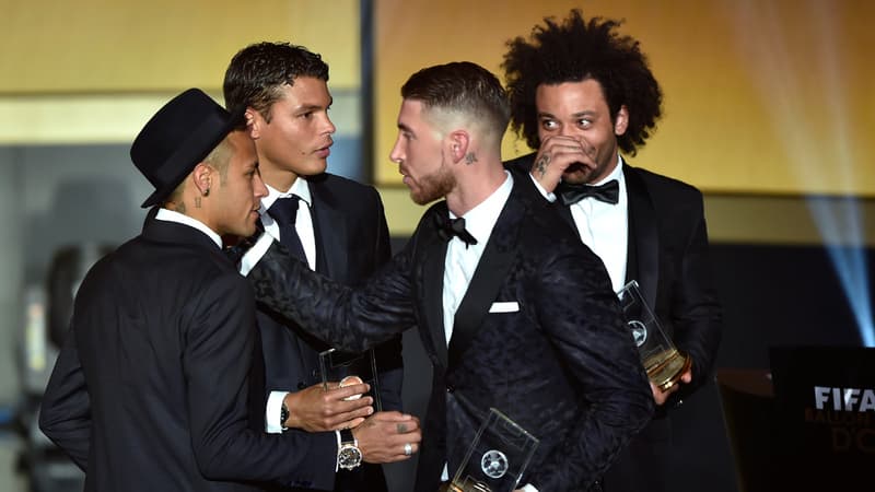 Neymar, Thiago Silva, Marcelo et Sergio Ramos