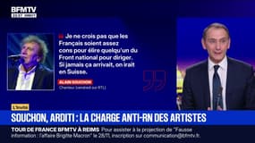 Propos d'Alain Souchon contre le RN: "Ce mépris de classe d'un certain nombre d'artistes est gênant", estime Laurent Jacobelli, porte-parole du RN