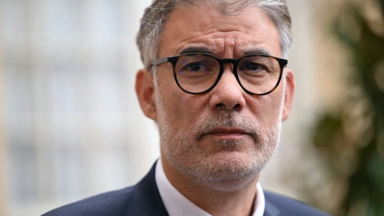 Le premier secrétaire du PS Olivier Faure à Paris le 4 septembre 2025