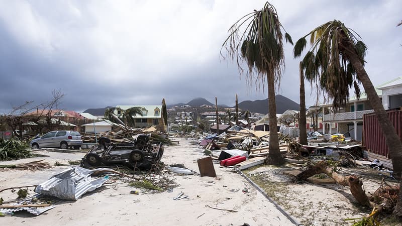 Saint-Martin après le passage de l'ouragan Irma le 7 septembre 2017