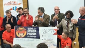 La remise du chèque ce dimanche 19 octobre.