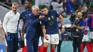 France-Pologne :  Didier Deschamps et Kylian Mbappé 