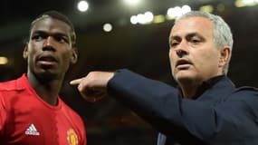 Paul Pogba et José Mourinho