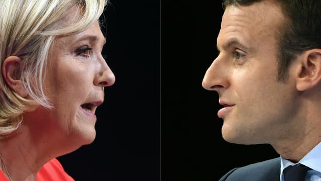 Emmanuel Macron enregistre 59% des intentions de vote, contre 41% pour Marine Le Pen, selon un sondage publié ce lundi.