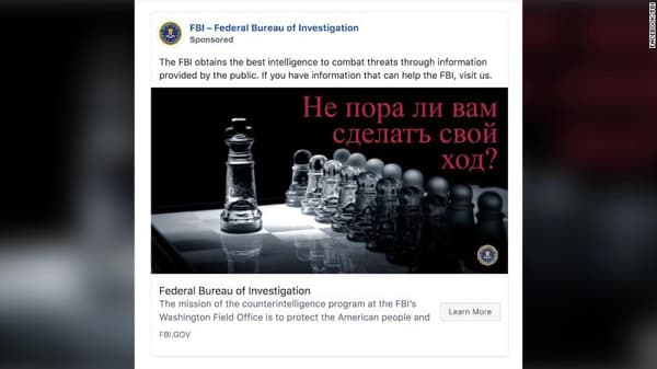 Sur Facebook, le FBI tente d'embaucher des espions russes Sur Facebook, le FBI tente d'embaucher des espions russes 
