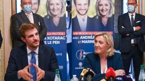 André Kotarac et Marine Le Pen le 3 juin 2021 à Saint-Chamond.