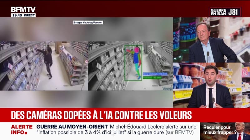 Supermarchés: des caméras dopées à l'intelligence artificielle bientôt installées contre les vols?