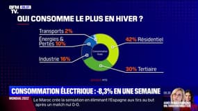 La baisse de la consommation française d'électricité "s'amplifie" avec - 8,3% sur une semaine