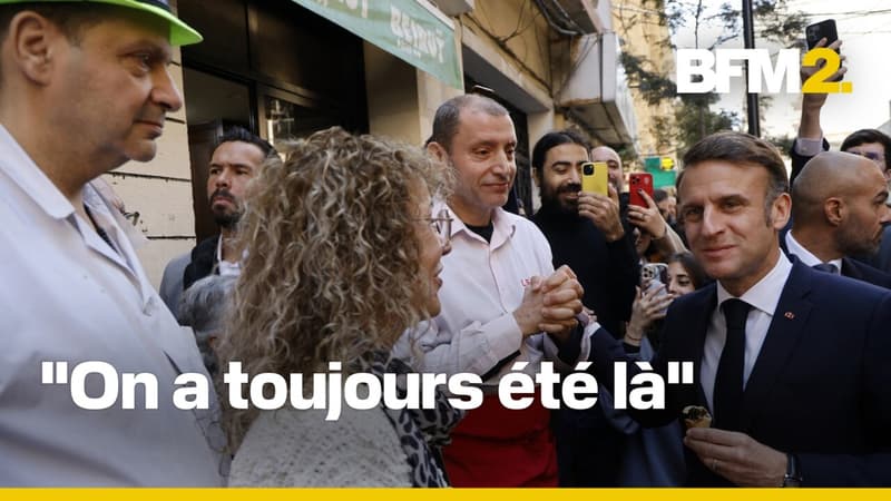 Liban: la visite d'Emmanuel Macron dans le quartier de Gemmayzé à Beyrouth, dévasté en 2020