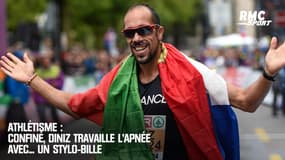 Athlétisme : Confiné, Diniz travaille l'apnée avec... un stylo-bille
