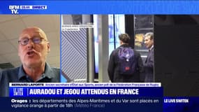 "Je suis soulagé pour eux": Bernard Laporte, ancien président de la Fédération française de rugby, réagit au retour en France des deux rugbymen