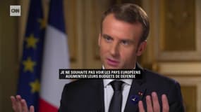 Macron sur CNN : "Je ne souhaite pas voir les pays européens augmenter leurs budgets de défense pour acheter des armes américaines"
