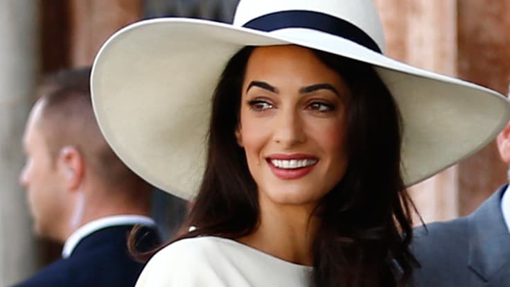 Amal Alamuddin, lors de son mariage à Venise avec George Clooney, le 29 septembre 2014.