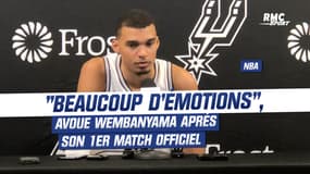 NBA : "Beaucoup d’émotions", avoue Wembanyama après son premier match officiel